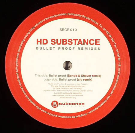 HD Substance - Bullet Proof (Remixes) | Near Mint (NM) Generic - TECHNO / USED *NEAR MINT*