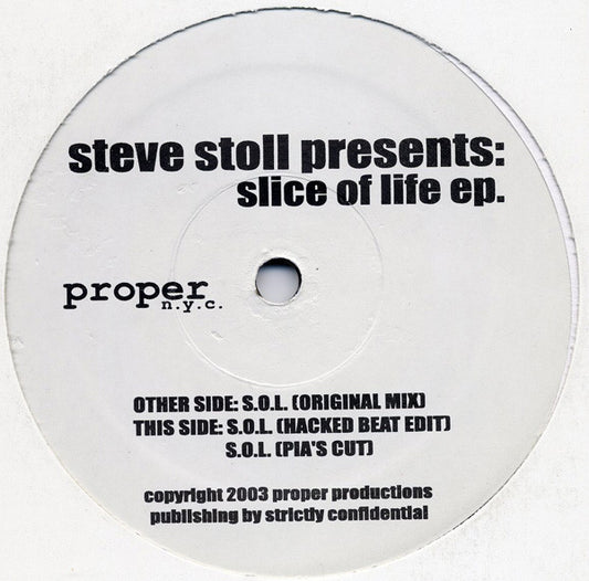 Slice Of Life EP (VINYL) | Near Mint (NM or M-) Generic - TECHNO / USED *NEAR MINT*