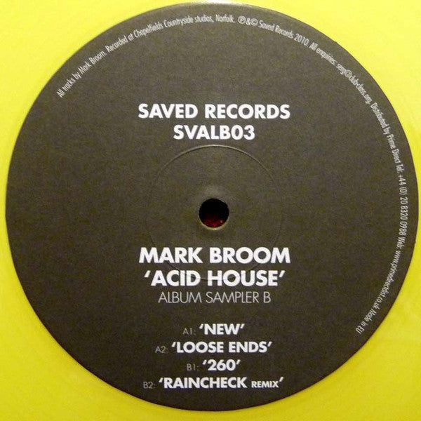 Acid House (Album Sampler B)(YELLOW VINYL) | Near Mint (NM) Generic - TECHNO / USED *NEAR MINT*