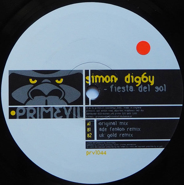 Simon Digby - Fiesta Del Sol (VINYL) | Near Mint (NM) Excellent+ (EX+) - TECHNO / USED *NEAR MINT*