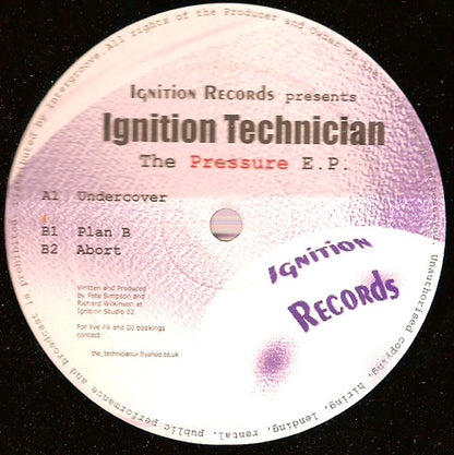 Ignition Technician - The Pressure EP | Near Mint (NM) Generic - TECHNO / USED *NEAR MINT*