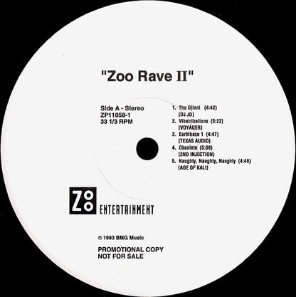 Zoo Rave II (VINYL) | Near Mint (NM) Excellent (EX) - TECHNO / USED *NEAR MINT*