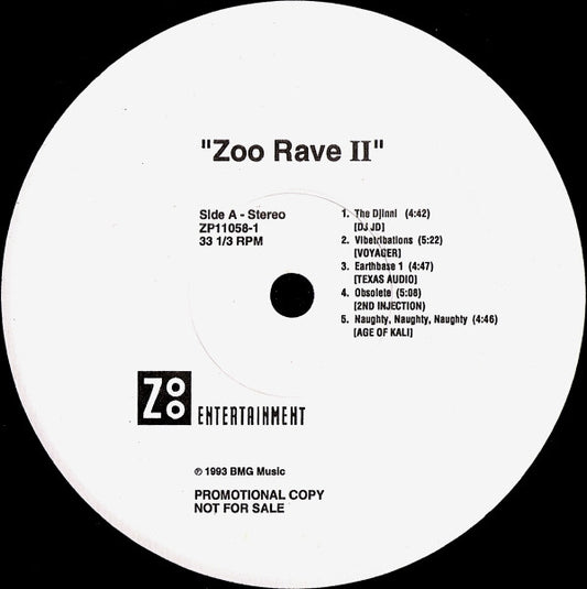 Zoo Rave II (VINYL) | Near Mint (NM) Excellent (EX) - TECHNO / USED *NEAR MINT*