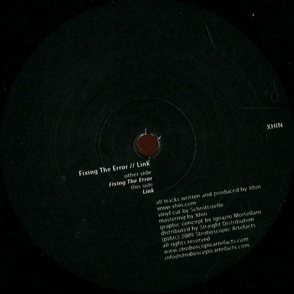 Xhin - Fixing The Error / Link | Near Mint (NM) Generic - TECHNO / USED *NEAR MINT*