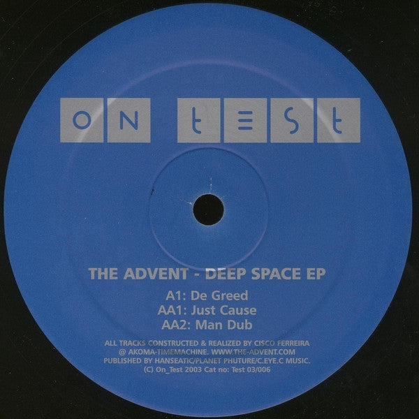 The Advent - Deep Space EP | Near Mint (NM) Very Good Plus Plus (VG++) - TECHNO / USED *NEAR MINT*