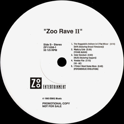 Zoo Rave II (VINYL) | Near Mint (NM) Excellent (EX) - TECHNO / USED *NEAR MINT*