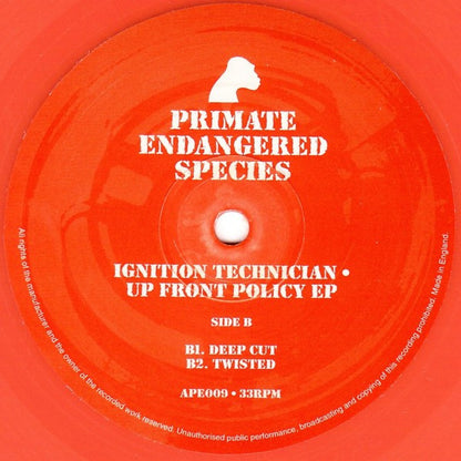 Upfront Policy EP | Near Mint (NM or M-) Excellent (EX) - TECHNO / USED *NEAR MINT*