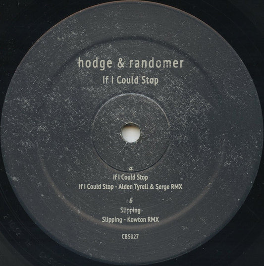 Hodge (3) If I Could Stop 12" Near Mint (NM or M-) Generic