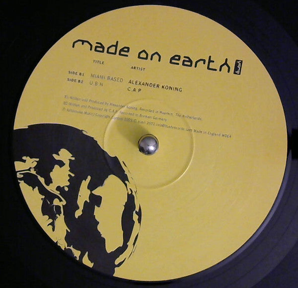 Various - Made On Earth (VINYL) | Very Good Plus (VG+) Excellent+ (EX+) - TECHNO / USED *VERY GOOD+*