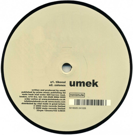 Umek - Tikonal (VINYL) | Very Good Plus (VG+) Generic - TECHNO / USED *VERY GOOD+*