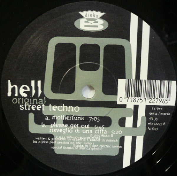 Original Street Techno | Very Good Plus (VG+) Very Good Plus (VG+) - TECHNO / USED *VERY GOOD+*