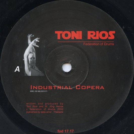 Toni Rios - Industrial Copera (VINYL) | Very Good Plus (VG+) Generic - TECHNO / USED *VERY GOOD+*