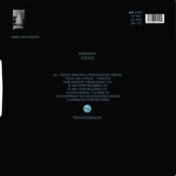 Midnight / Choice (12" VINYL) | Very Good Plus (VG+) Near Mint (NM) - TECHNO / USED *VERY GOOD+*