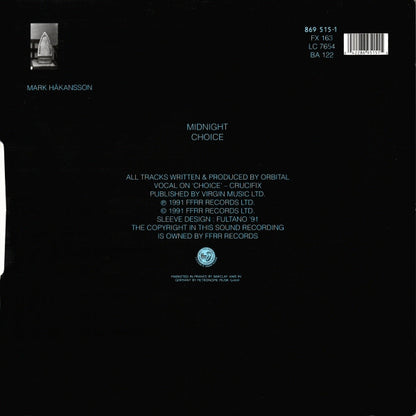 Midnight / Choice (12" VINYL) | Very Good Plus (VG+) Near Mint (NM) - TECHNO / USED *VERY GOOD+*