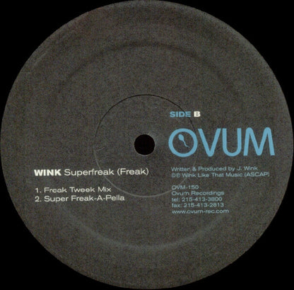 Superfreak (Freak) (12" VINYL) | Very Good Plus (VG+) Excellent (EX) - TECHNO / USED *VERY GOOD+*