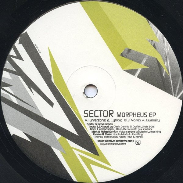 Sector - Morpheus EP | Very Good (VG) Very Good Plus (VG+) - TECHNO / USED *VERY GOOD*