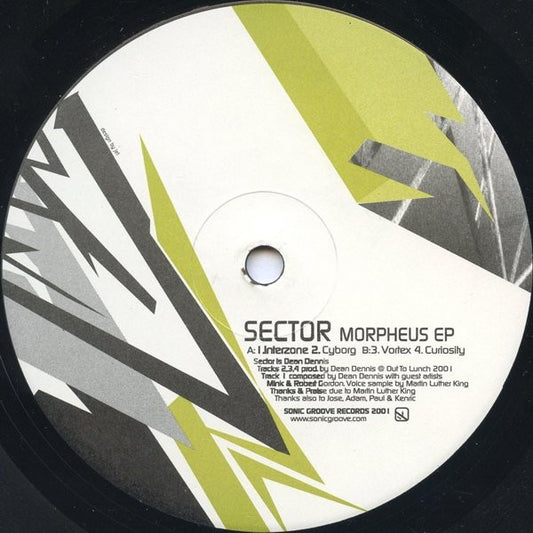 Sector - Morpheus EP | Very Good (VG) Very Good Plus (VG+) - TECHNO / USED *VERY GOOD*