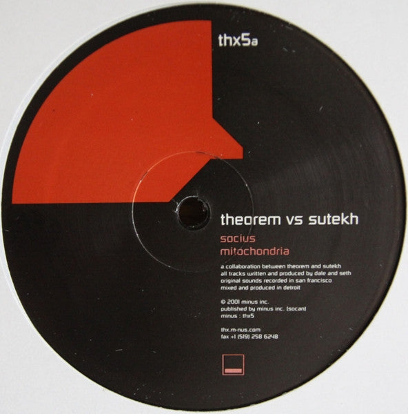 Theorem Vs Sutekh - Untitled (VINYL) | Very Good (VG) Generic - TECHNO / USED *VERY GOOD*