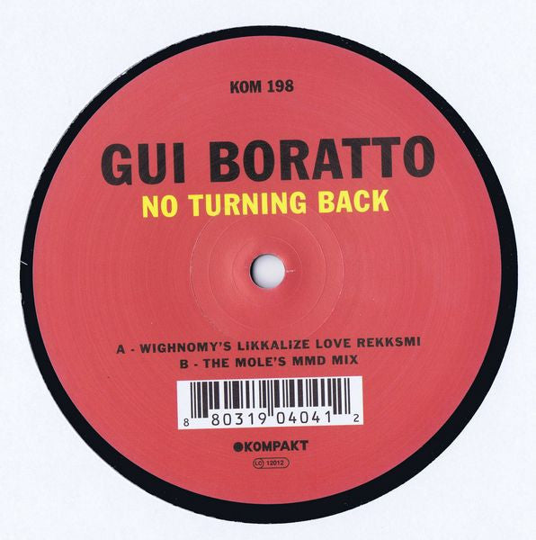Gui Boratto No Turning Back LP Mint (M) Near Mint (NM or M-)