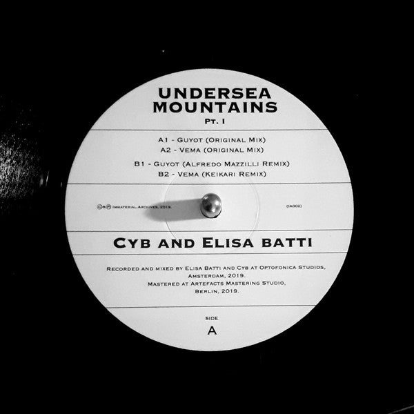 CYB & Elisa Batti Undersea Mountains Pt.1 LP Mint (M) Generic