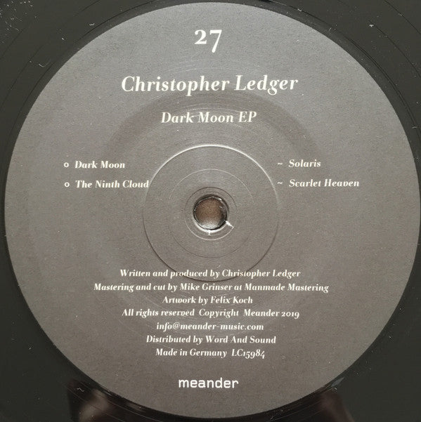 Christopher Ledger Dark Moon EP LP Mint (M) Mint (M)