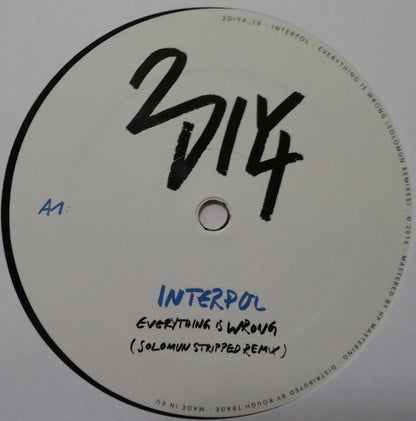 Interpol Everything Is Wrong (Solomun Remix) 12" Mint (M) Mint (M)