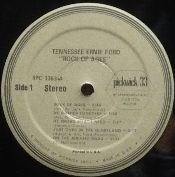 Tennessee Ernie Ford Rock Of Ages Pickwick LP, Comp Mint (M) Near Mint (NM or M-)