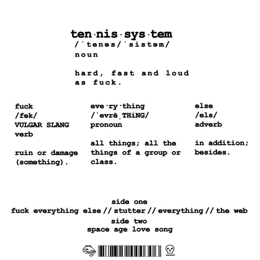 Tennis System - Fear Of Knowing |
