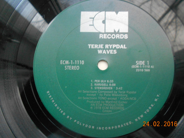 Terje Rypdal Waves ECM Records, ECM Records LP, Album Near Mint (NM or M-) Generic