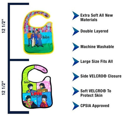 The Beatles - Daphyl's - The Beatles - All you need is Love - Soft Bibs 2-Pack DAPTBLVB2PK (Large Item, Babywear / Baby Gear) |