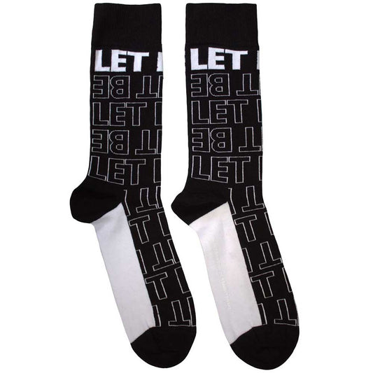 Let It Be Text Outlines Repeat | Black