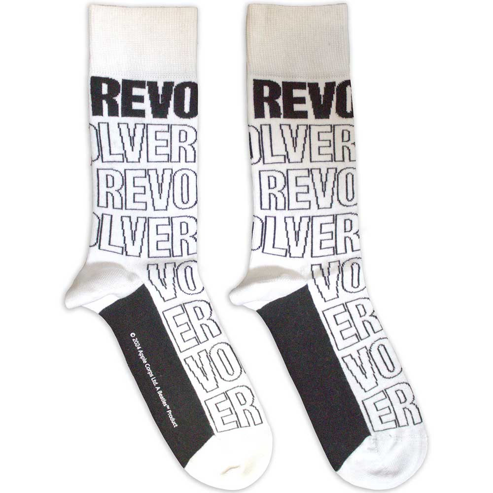 Revolver Text Outlines Repeat | White