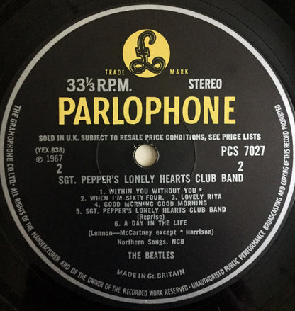 Sgt. Pepper's Lonely Hearts Club Band | Very Good (VG) Near Mint (NM) - ROCK / USED *VERY GOOD* RARE 1ST PRESS