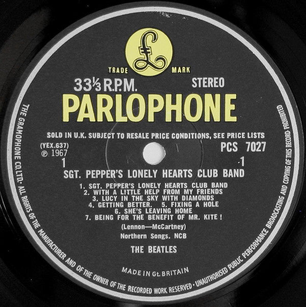 Sgt. Pepper's Lonely Hearts Club Band | Very Good (VG) Near Mint (NM) - ROCK / USED *VERY GOOD* RARE 1ST PRESS