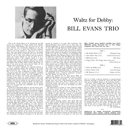 The Bill Evans Trio With Scott LaFaro, Paul Motian Waltz For Debby DOL LP, Album, RE, 180 Mint (M) Mint (M)