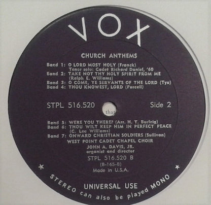Church Anthems | Very Good Plus (VG+) Very Good (VG)