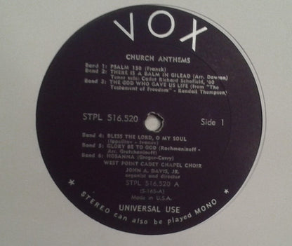 Church Anthems | Very Good Plus (VG+) Very Good (VG)