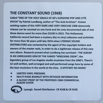 The Constant Sound | Mint (M) Mint (M) - ROCK
