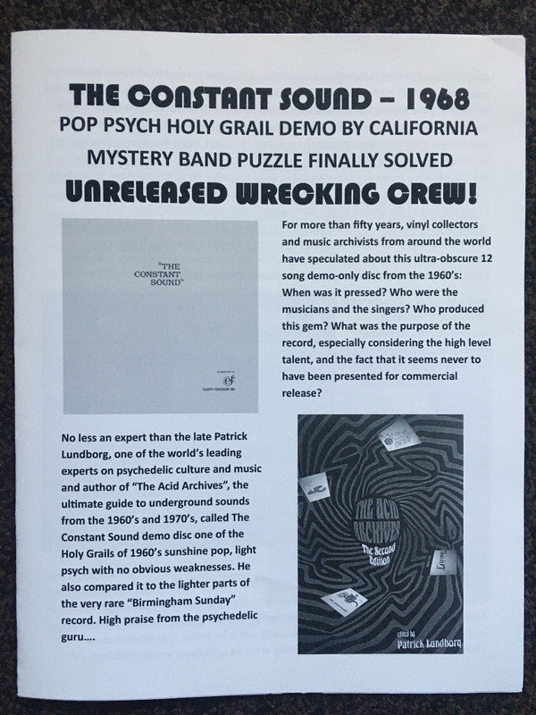 The Constant Sound | Mint (M) Mint (M) - ROCK