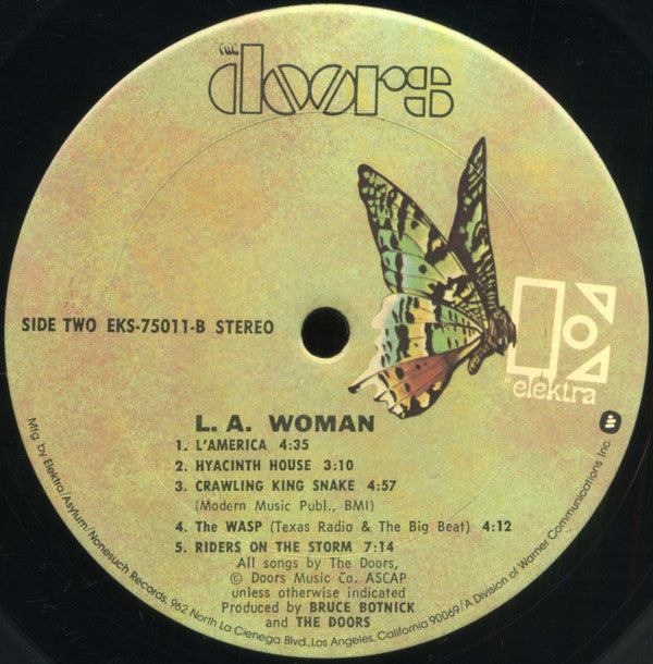 The Doors L.A. Woman Elektra LP, Album, RE, San Very Good Plus (VG+) Very Good Plus (VG+)