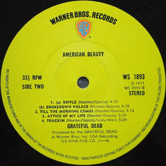 The Grateful Dead American Beauty Warner Bros. Records LP, Album Very Good (VG) Very Good Plus (VG+)