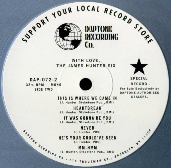 The James Hunter Six With Love Daptone Recording Co. LP, Comp, Mono, Ltd, Sil Mint (M) Mint (M)