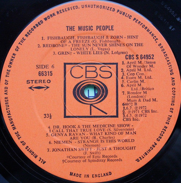 The Music People | Very Good Plus (VG+) Very Good Plus (VG+)