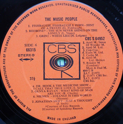 The Music People | Very Good Plus (VG+) Very Good Plus (VG+)