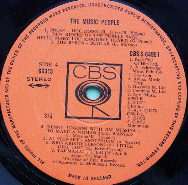 The Music People | Very Good Plus (VG+) Very Good Plus (VG+)