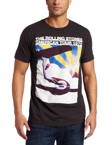 Men'S The Rolling Stones Us Tour Plane T-Shirt, Black, Medium |
