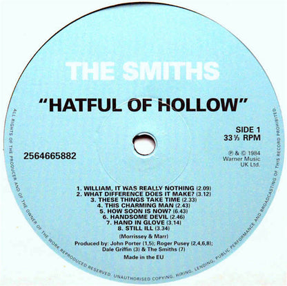 The Smiths Hatful Of Hollow Rhino Records (2), Rhino Records (2) LP, Comp, RE, 180 Mint (M) Mint (M)