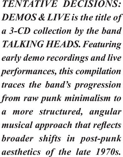 Tentative Decisions: Demos & Live (Digibook) (3 Cd's) |
