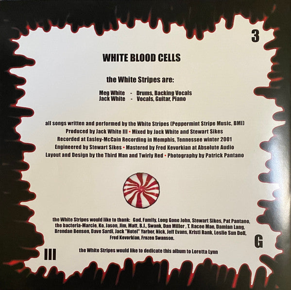 The White Stripes White Blood Cells Third Man Records LP, Album, RE, 180 Mint (M) Mint (M)