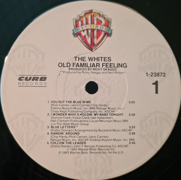 The Whites Old Familiar Feeling Curb Records, Warner Bros. Records LP, Album Near Mint (NM or M-) Near Mint (NM or M-)